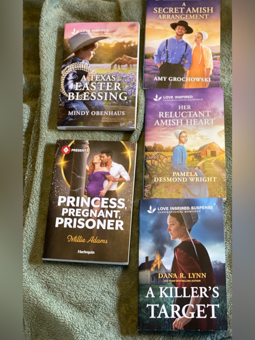 Love Inspired Romance Paperback Book Set of 5 Amish Christian Fiction